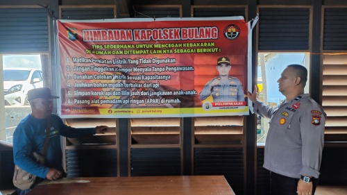 Polsek Bulang Pasang Spanduk Himbauan Kamtibmas di Pelabuhan Bulang dan Sagulung