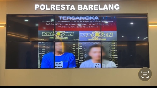 Curi 32 Batang Besi H-Beam di Nongsa, Karyawan dan Penadah Ditangkap Polisi
