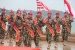 HUT TNI ke-77, Yonif 10 Marinir/SBY Tampilkan Atraksi Demo Kolone senapan di Tanjungpinang